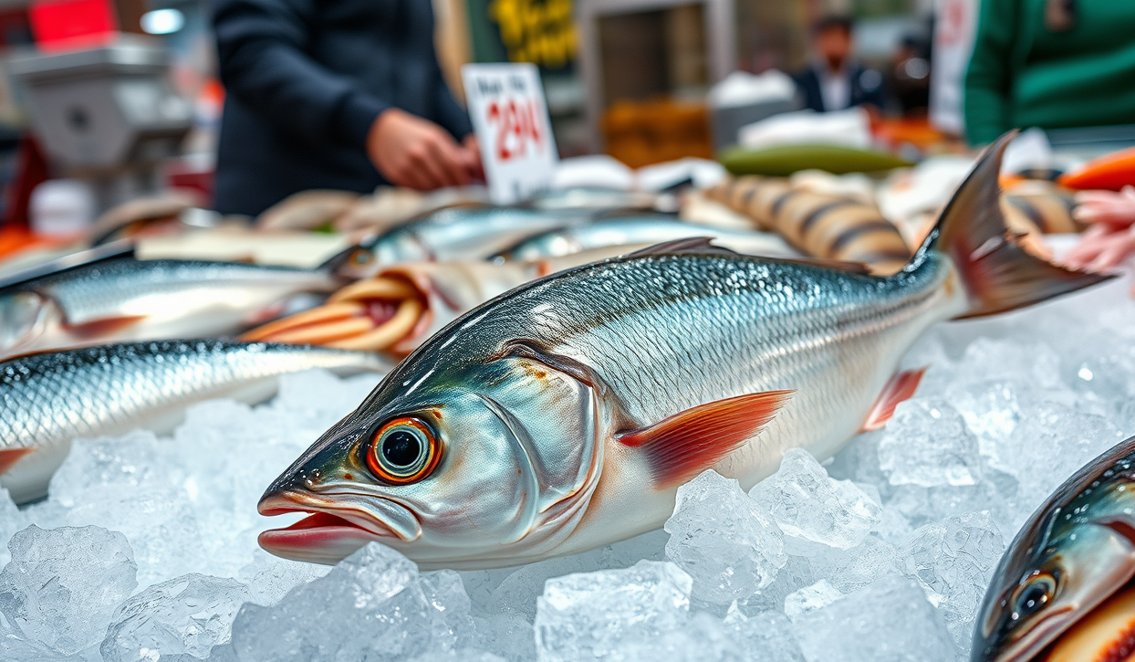 C&oacute;mo elegir un besugo fresco en la pescader&iacute;a para hornear.