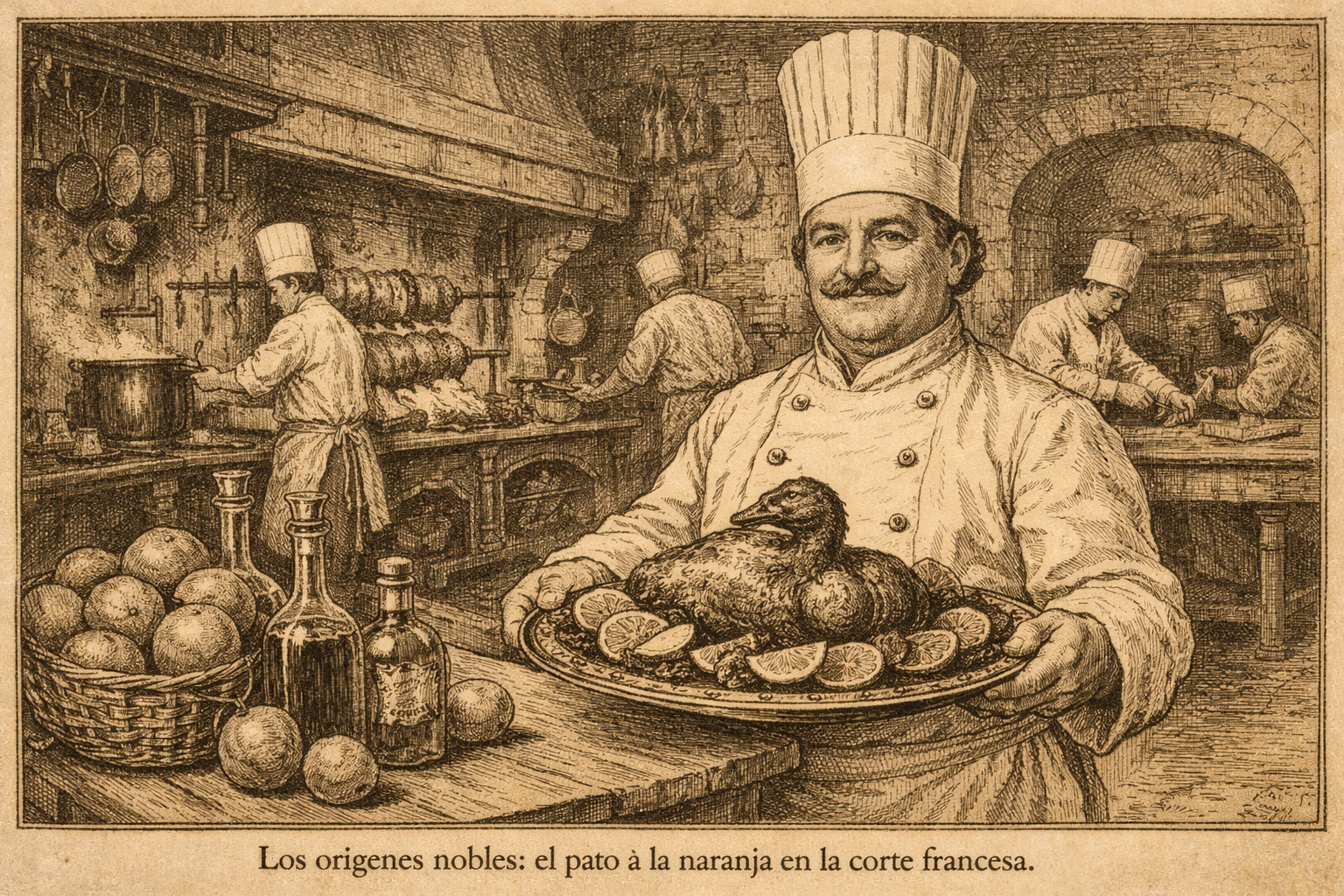 Origen hist&oacute;rico del pato a la naranja en la alta cocina francesa cl&aacute;sica.