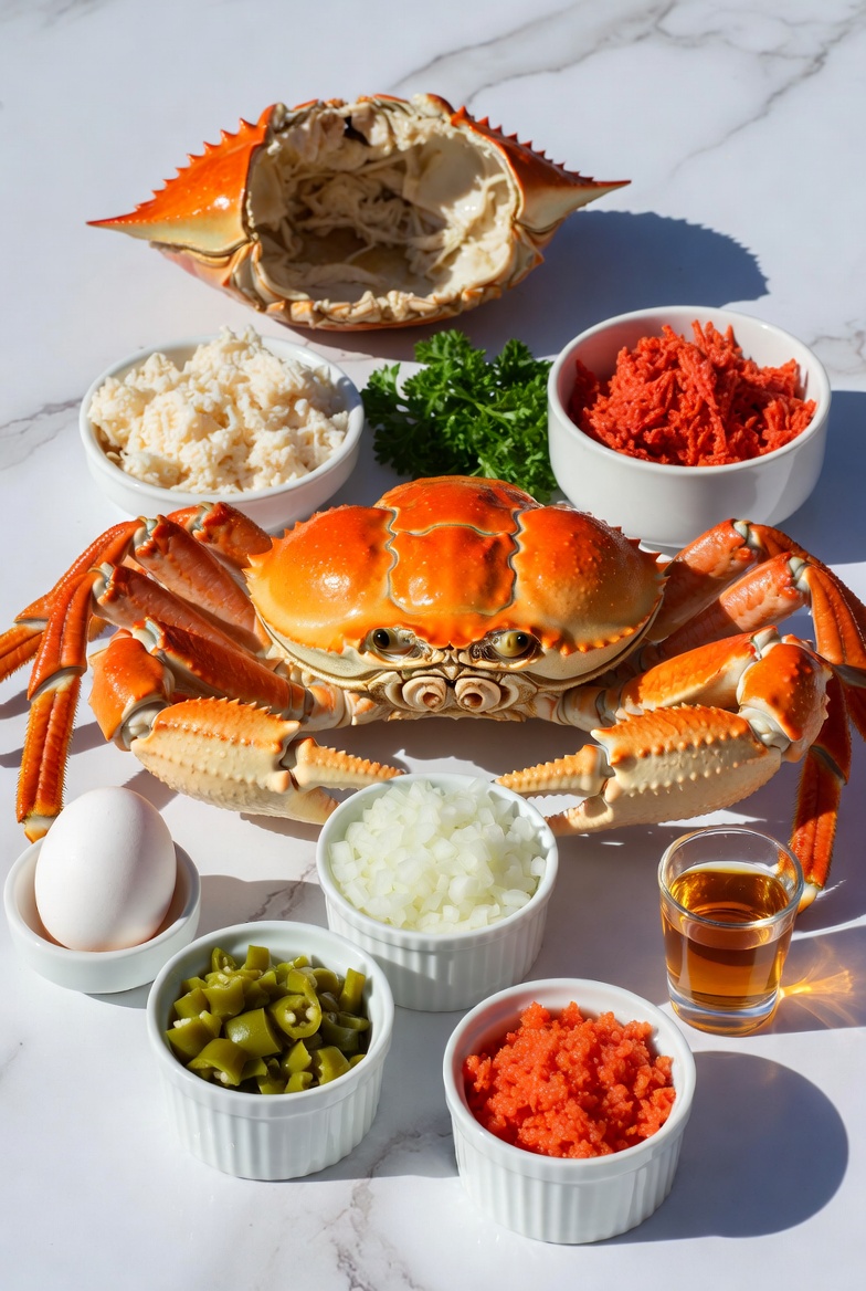 Ingredientes frescos y de calidad para preparar un aut&eacute;ntico txangurro a la donostiarra.
