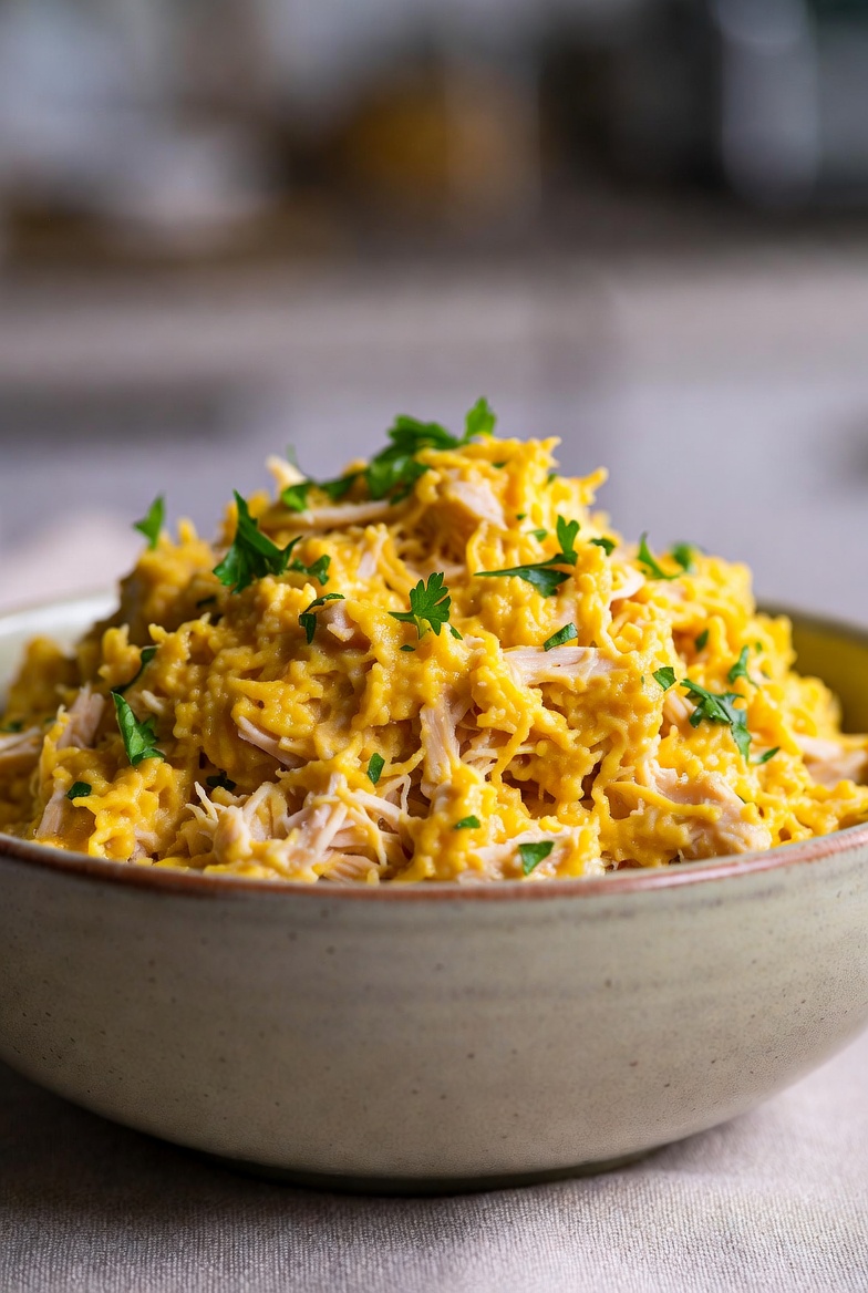 Relleno cremoso de pollo y huevo para pastela marroqu&iacute; tradicional.